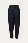 Sister Jane Creme Quilt Peg Trousers In Navy Blue In Blue