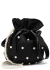 Sister Jane Dusk Floral-jacquard Bucket Bag In Black And White