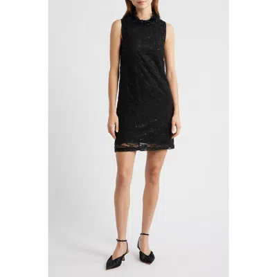 Sister Jane Eclipse Lace Cocktail Minidress In Black