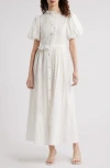 Sister Jane Embrace Ruffle Puff Sleeve Maxi Dress In White
