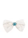 Sister Jane Fine Catch Bow Hair Clip In White