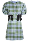Sister Jane Foyer Checked Woven Mini Dress In Green