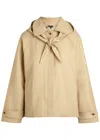 Sister Jane Galleria Hooded Cotton Jacket In Nude