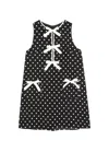 Sister Jane Isles Polka Dot Bow Trapeze Minidress