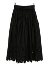 Sister Jane Womens Black La Fiesta Embroidered Woven Midi Skirt In Black