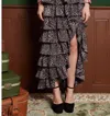 Sister Jane Lennox Ruffle Skirt In Leopard Brown In Multi