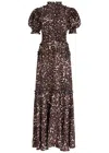 Sister Jane Lise Leopard-print Woven Midi Dress In Leopard