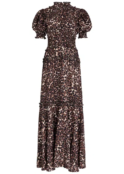 Sister Jane Lise Leopard-print Woven Midi Dress