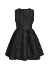 Sister Jane Structured Jacquard Mini Dress With Pockets In Black