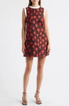 Sister Jane Mon Coeur Frill Jacquard Minidress In Red