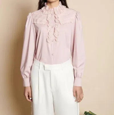 Sister Jane Nectar Lace Blouse In Light Pink In Purple