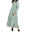 Sister Jane Nouveau Flower Midi Dress In Aqua Blue In Multi