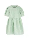 Sister Jane Plume Jacquard Minidress In Green