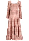 Sister Jane Pointe Checked Midi Dress In Pink