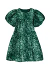 Sister Jane Potion Metallic Cloqué Mini Dress In Green