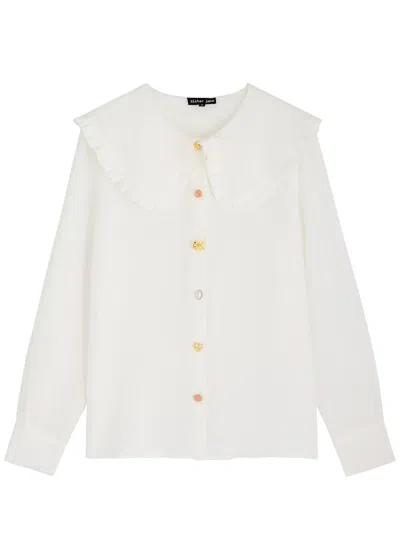 Sister Jane Royale Crinkled Woven Blouse In White