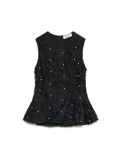 Sister Jane Samara Floral Top In Black