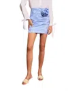 Sister Jane Sapphire Rose Jacquard Skirt In Teapot Blue In Multi