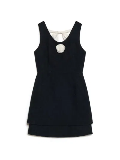 Sister Jane Serene Rose Mini Dress In Black