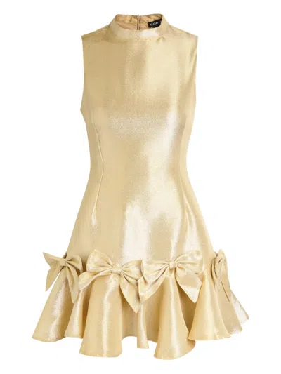 Sister Jane Shimmy High-neck Mini Dress In White