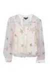 Sister Jane Star Burst Sequin Blouse In Blush Pink In Neutral