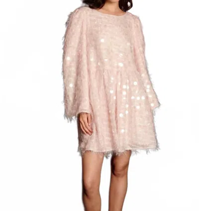 Sister Jane Teese Sequin Mini Dress In Nude Pink In Gray