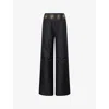 Sister Jane Womens Black Sol De Noche Wide-leg Woven Trousers In Black