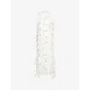Sister Jane Womens Ivory Snowdrop Bow Woven Midi Dress
