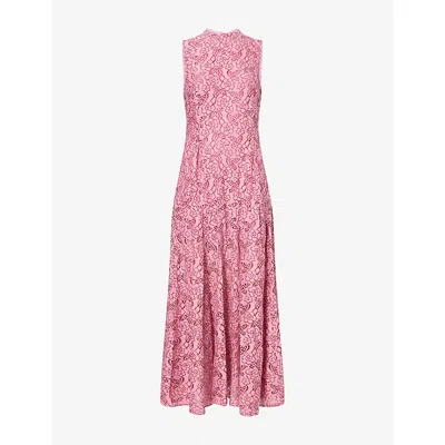 Sister Jane Womens Lucie Lace Maxi Dress Old Pink Xs