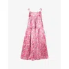 Sister Jane Womens Pink Primavera Shoulder-straps Woven Dress In Pink
