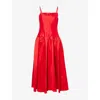 Sister Jane Womens  Quartet Sleeveless Woven Midi Dress In Red