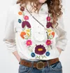 Sister Mary Juana Top In Cream In White