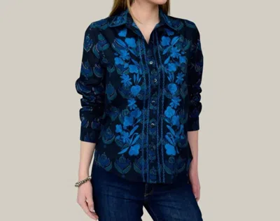 Sister Mary Midnight Meadow Top In Blue