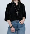 Sister Mary Rosalinda Velvet Blouse In Black In Black