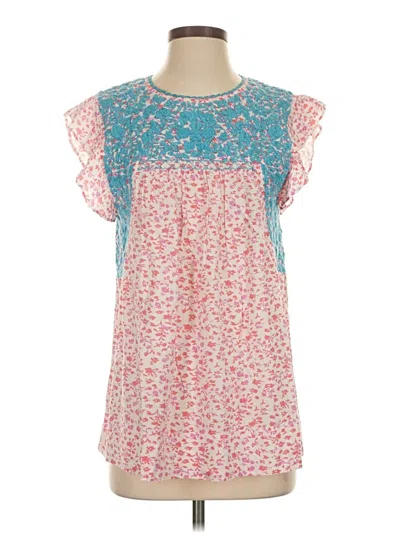 Pre-owned Sister Mary Short Sleeve Blouse In Pink