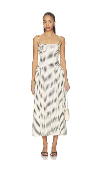 Sister Ny Lou Lou Dress In Ivory Brown Polka Dot