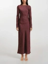 Sisterly Adele Polka-dot Gown In Burgundy