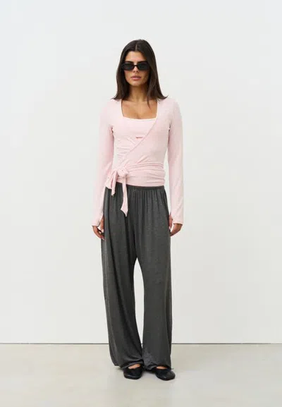 Sisterly Tribe Balloon Pants In Dark Grey Marl