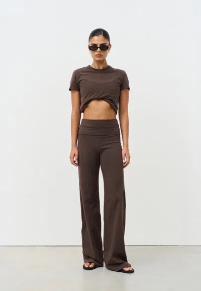 Sisterly Tribe Soft Cotton Foldover Pants In Animal Print