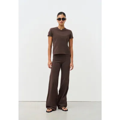 Sisterly Tribe Soft Cotton Tee In Espresso