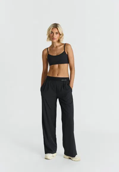 Sisterly Tribe Softflow Wide Leg Pants In Black