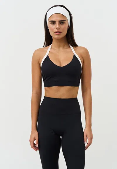 Sisterly Tribe Softsculpt Halter Bra In Black