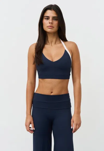 Sisterly Tribe Softsculpt Halter Bra In Blue