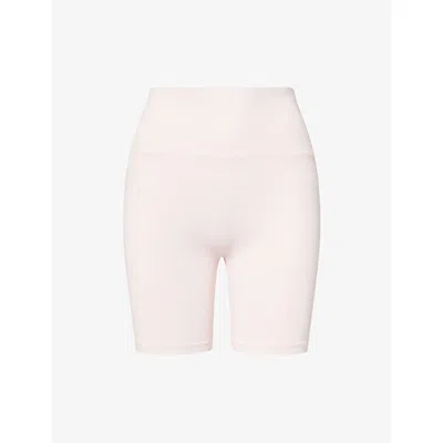 Sisterly Tribe Womens Ballet Slipper Softsculpt High-rise Stretch-woven Shorts In Pink