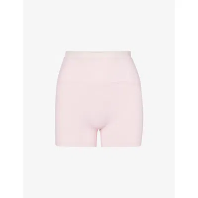 Sisterly Tribe Womens Ballet Slipper Softsculpt Workout Shorts In Pink