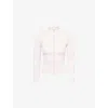 Sisterly Tribe Womens Ballet Slipper Softsculpt Zip Jersey Jacket In Pink