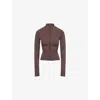 Sisterly Tribe Womens Espresso Softsculpt Zip Jersey Jacket In Brown