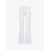 Sisterly Tribe Womens Grey Marl Soft Flared Stretch-cotton Yoga Trousers Xs In White