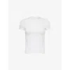 Sisterly Tribe Womens Grey Marl Soft  Round-neck Stretch-cotton T-shirt In White