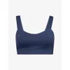 Sisterly Tribe Womens Softsculpt Sweetheart Sports Bra Navy In Blue